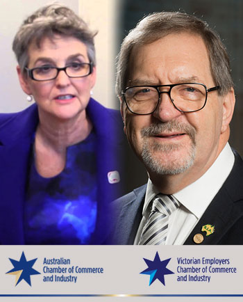 CSG March 2015 Presenters: Carolyn Davis, ACCI and Phil Lovelock, VECCI-organisation logos